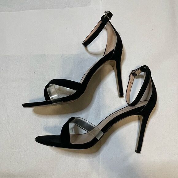 Charles David Strap Heels Black and Clear Size 9 - Picture 3 of 9